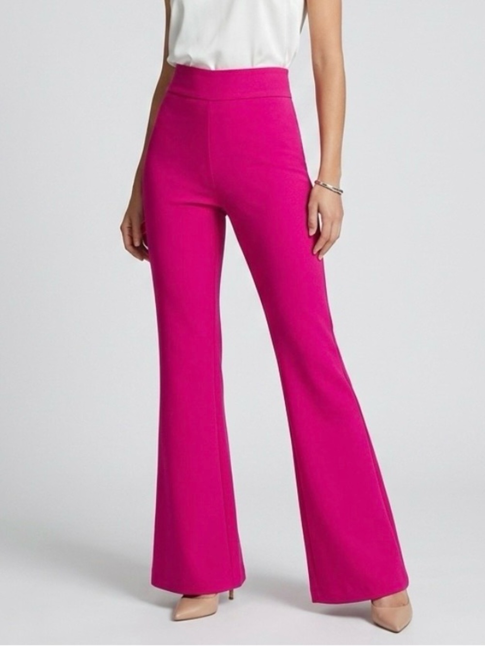 NOOKIE High Waist Flare Pants in Hot Pink Women’s Size XS